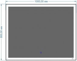 Зеркало BOND с LED подсветкой и сенсорным выключателем 100х80см  M14ZE-10080